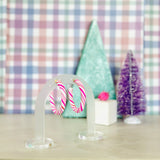 Large Candy Cane Hoops - Pink and Red Stripe