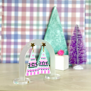 Vintage Christmas Tree - Pink and Mint