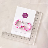 Small Candy Cane Hoops - Pink and Red Stripes