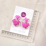 Candy Heart Dangles - Pink