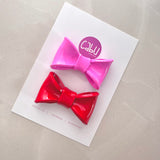 Bow Magnets - Pair: Pink and Red