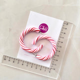 Large Candy Cane Hoops - Red and White Stripe