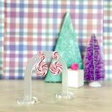Candy Cane Drop Dangles - Red and White