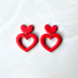 Heart Dangles - Romantic Red