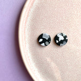 Large Studs - Black Terrazzo