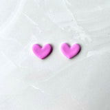 Maxi Heart Studs - Pretty in Pink